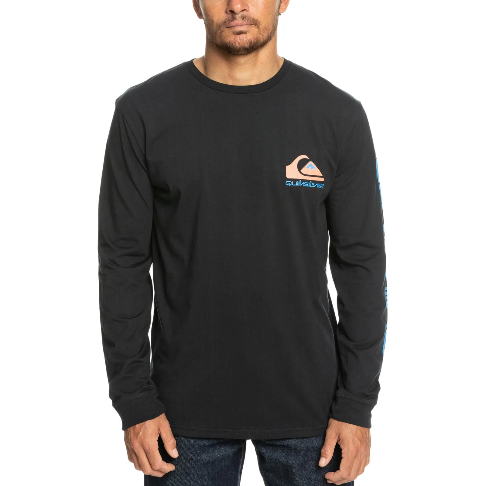 Quiksilver Mens Omni Logo Long Sleeve T-Shirt