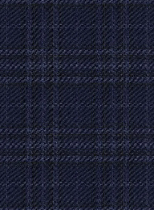 Reda Port Blue Checks Wool Jacket