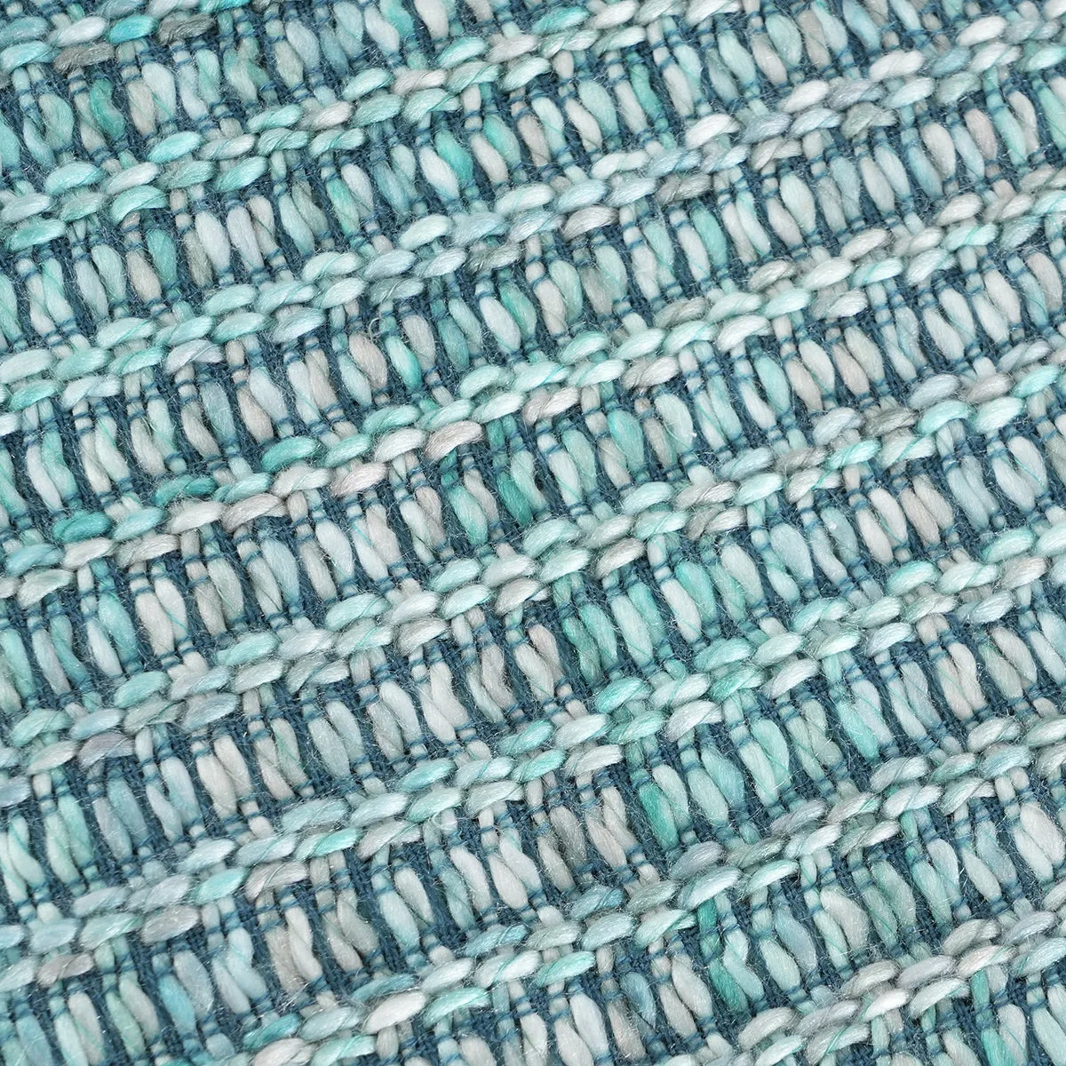 Rurban Rhupsodic Plumpy Weave Aqua Woven 1PC Throw